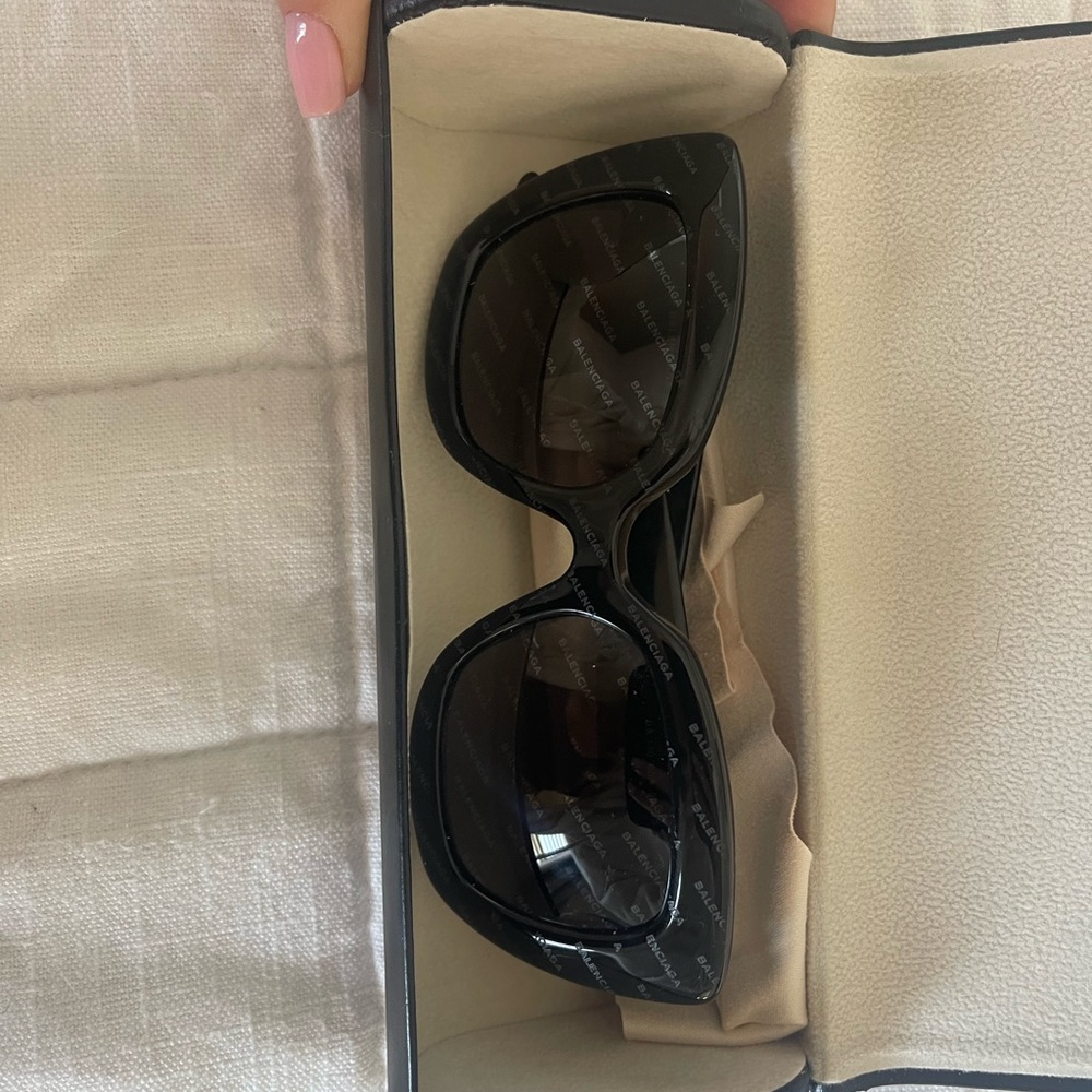 Balenciaga sunglasses, black, cat eye shape
